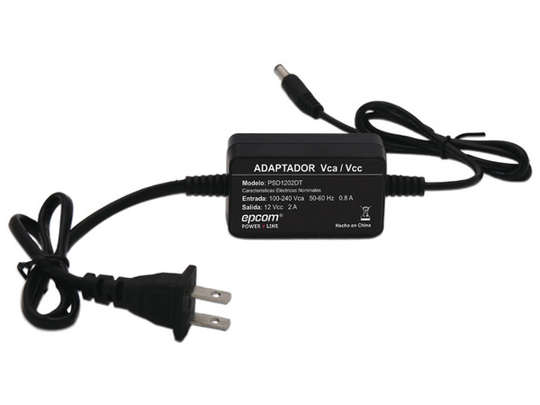 Fuente de Poder Epcom PSD1202DT, 12 Vcc, 2 A. Color Negro. - imagen 2