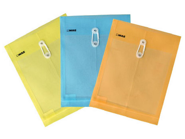 Sobre MAE Carta Vertical, con Hilo, Paquete con 12 Piezas. Transparente.