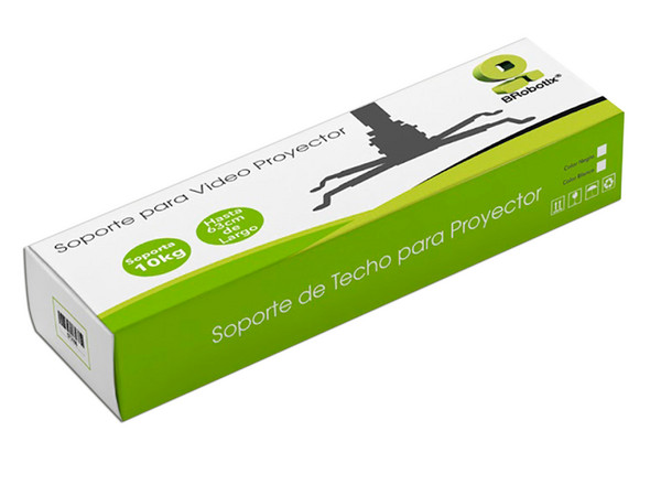 Soporte universal Brobotix 573106N para proyector, montaje en techo. Color negro. - imagen 2