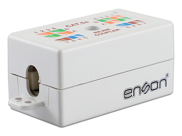 Acoplador de Red Enson EPRO-INCOP5E, Cat5e UTP, RJ-45, Color Blanco.