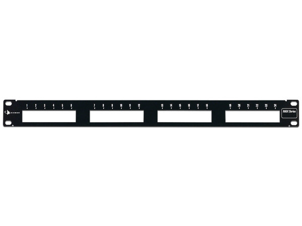 Panel de Parcheo MAX Modular, 24 puertos, Plano, 1UR.