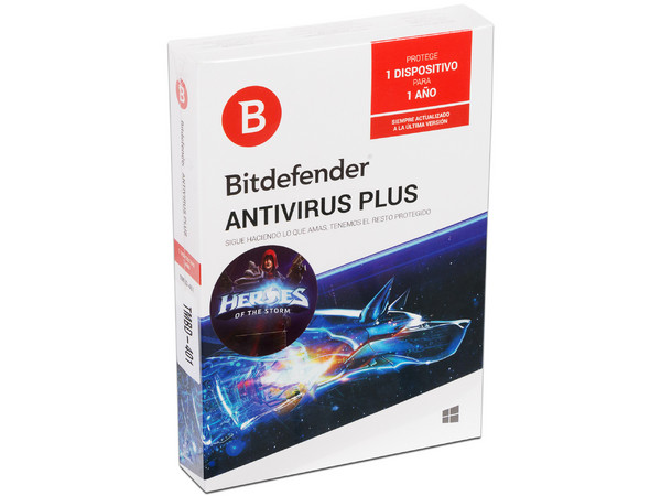 Bitdefender Antivirus Plus 2018, 1 Dispositivo, 1 Año.