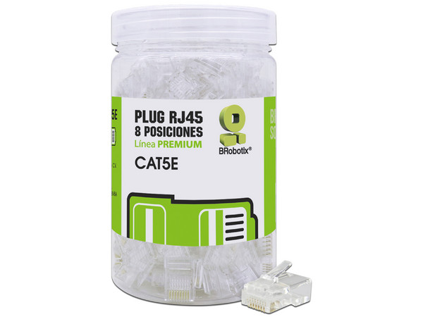Plug BROBOTIX RJ45, CAT5E, 100 piezas. - imagen 2