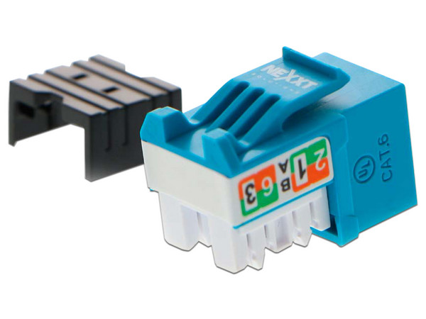 Modulo sin blindaje Nexxt Solutions AW121NXT22, Keystone Jack Cat6, Tipo 110, Color Azul.