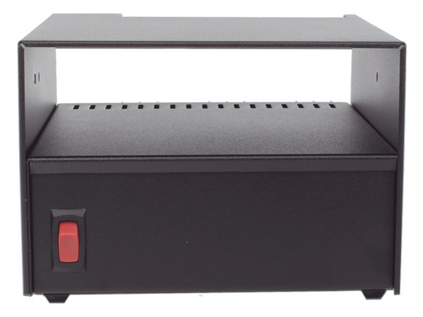 Fuente de poder Lineal regulada Astron SL-11R-RA con cavidad para radio, 13.8Vcd de salida, 11A. Color Negro