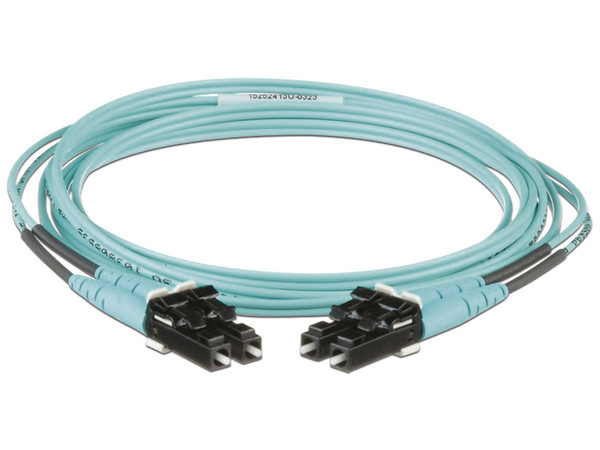 Cable de Red Dúplex Multimodo Panduit de Fibra Óptica, LC-LC 50/125 OM3, 2m. Color Aqua