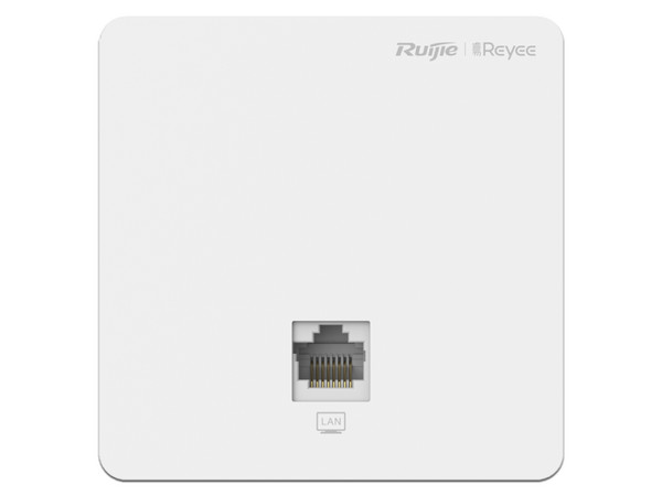 Punto de Acceso para pared Ruijie WiFi 5 Wave 2, MIMO 2X2, 1267 MB/s, puerto adicional frontal, ideal para habitaciones.