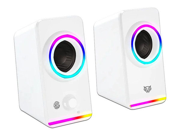 Bocina Gamer BALAM RUSH GLIMM STYLE BG565, Iluminación LED, Bluetooth, 3.5, Estéreo, Color Blanco.