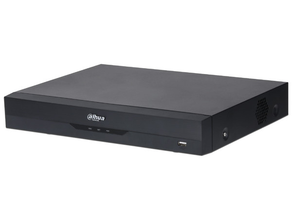 DVR Dahua  DH-XVR5116H-4KL-I3 de 16 canales IP de 8MP (4K) y 16 Canales IP, 2 Canales de Reconocimiento Facial, 1 Puerto SATA de hasta 16TB (Disco Duro No Incluido).