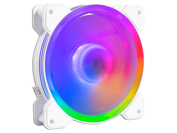Ventilador BalamRush Eolox Blaze EX50W de 120mm, Aura RGB. Color Blanco.