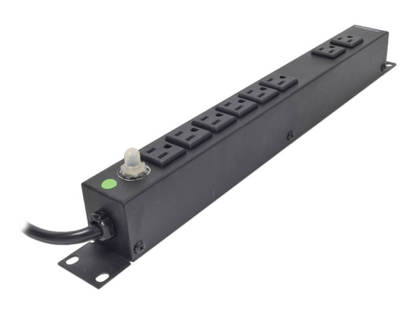PDU Barra horizontal multicontacto LinkedPro HTCM-1U  con 8 salidas para montaje en rack de 19". Color Negro - imagen 3
