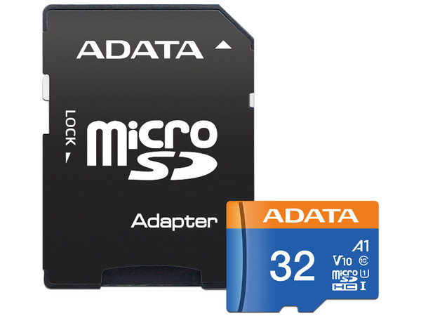 Memoria ADATA Premier MicroSDHC A1 de 32 GB, Clase 10, Incluye adaptador SD.