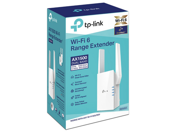 Extensor de alcance inalámbrico TP-Link RE505X de doble banda, Wireless AX (Wi-Fi 6), hasta 1200 Mbps. - imagen 2