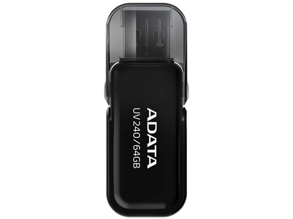 Unidad Flash USB 2.0 ADATA UV240 de 64GB. Color Negro.