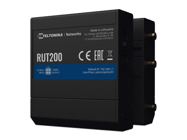 Router Inalámbrico Teltonika RUT200 4G LTE, Wi-Fi, 2 Puertos Ethernet 10/100 Mbps, Color Negro. - imagen 3