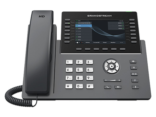 Teléfono IP Grandstream GRP2650, 14 Líneas SIP, Pantalla LCD de 5", Wi-Fi, Bluetooth, IPV4, Color Negro.