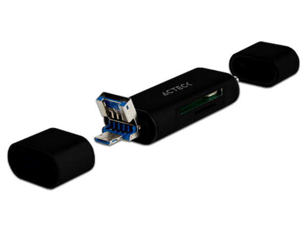 Lector de Memoria Acteck Gate Edit DH450, SD/MicroSD a USB-A/USB-C/Micro USB. Color Negro. - imagen 2