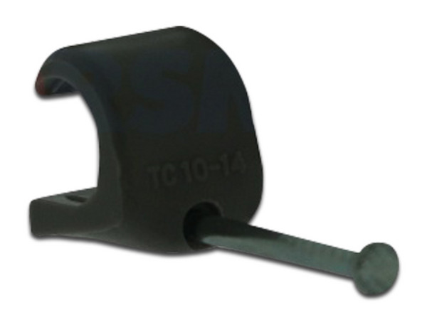 Grapas SAXXON para sujeción de cables en pared, 10mm, paquete con 100 piezas.