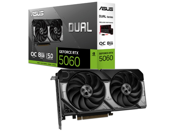 Tarjeta de Video NVIDIA GeForce RTX 5060 ASUS DUAL OC Edition, 8GB GDDR7, 1xHDMI, 3xDisplayPort, PCI Express 5.0.