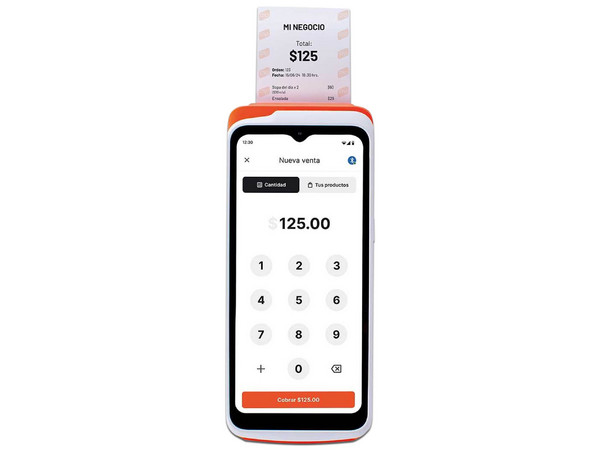 Terminal Portátil Clip Total 2, Wi-Fi, Chip de Proximidad, Con  Impresora Térmica, Color Naranja.