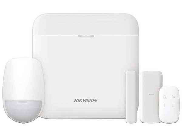 Kit de Alarma HIKVISION DS-PWA48-KSLIM AX PRO. Incluye: 1 Hub, 1 Sensor PIR, 1 Contacto Magnético y 1 Control Remoto. (Compatible con Hik-Connect P2P).