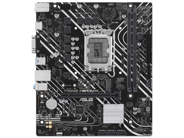 T. Madre ASUS Prime H610M-K, Chipset Intel H610,Soporta: Procesadores Intel Core 12 y 13 Gen, Socket LGA 1700,Memoria: DDR5 4800,5000,5200,5400,5600 MHz,Almacenamiento: M.2, SATA 3.0,Integrado: Audio HD, Red,Micro-ATX, Ptos: 1x PCIe 4.0 x16. - imagen 2