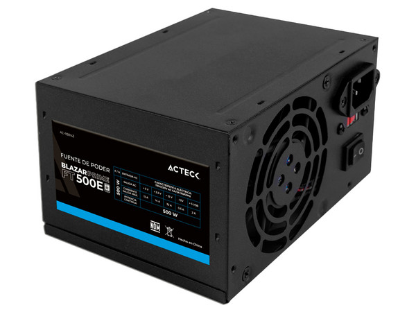 Fuente de Poder Acteck Blazar Prime FT500P de 500W, ATX. Color Negro. - imagen 2