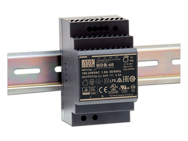 Fuente de Poder Industrial Mean Well, 60 W de Potencia, Entrada 100-240 Vca, Salida 15 Vcc, 4 A