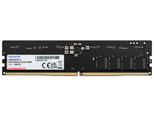 Memoria DIMM Adata DDR5 5600, PC5-44800 (5600MHz), CL46, 32GB, ECC. Color Negro