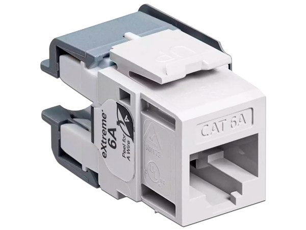 Conector Leviton RJ-45, Cat6A, UTP. Color Blanco.