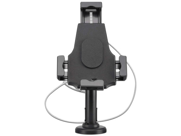 Soporte de Escritorio Manhattan para Tableta o iPad de hasta 10.5", 2 en 1, Cerradura Antirrobo.Color Negro.
