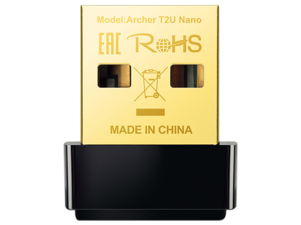 Nano Adaptador Inalámbrico USB TP-Link Archer T2U, Wireless AC (Wi-Fi 5), hasta 600Mbps.