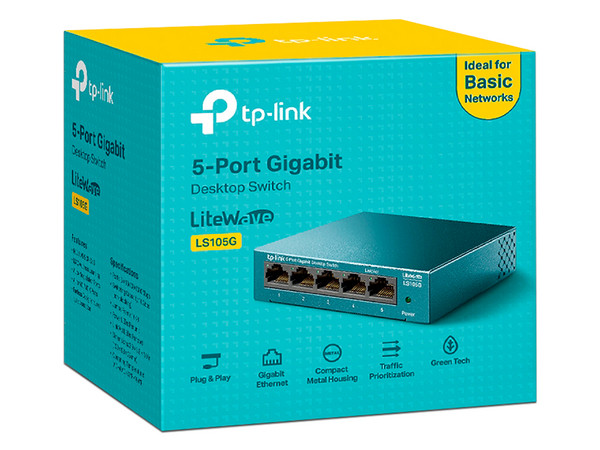Switch TP-LINK LS105G de 5 Puertos, 10/100/1000 Mbps. - imagen 3