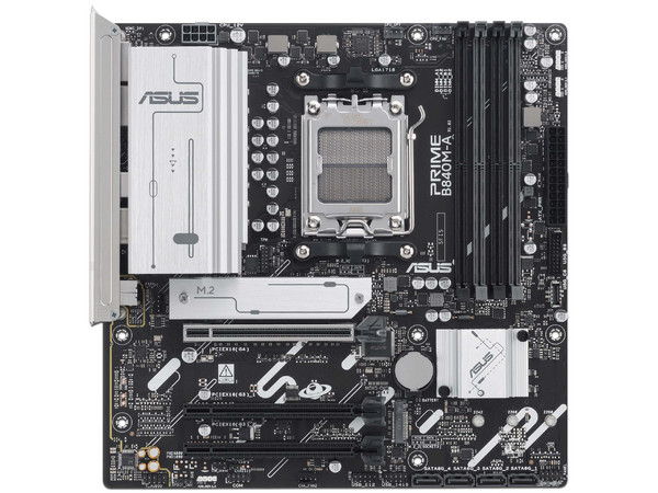 T. Madre ASUS PRIME B840M-A, Chipset AMD B840, Soporta: Procesadores AMD Serie 9000, 8000 y 7000, Socket AM5, Memoria: DDR5 7600/5600/4800MHz, 256GB Max, Integrado: USB, M.2, Micro-ATX, Ptos: 1xPCIE4.0x16. - imagen 2