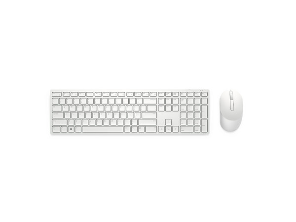 Kit de Teclado y Mouse Inalámbrico DELL Pro KM5221W, Receptor USB, Color Blanco.