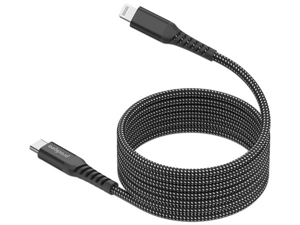 Cable de datos Prodigee ENRG-MGTC-C2LGT, USB-C a Lightning magnético, 1.8m, compatible con iPhone e iPad.