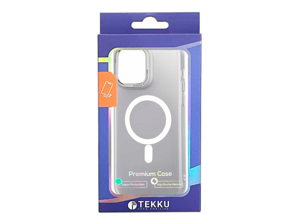 Funda protectora Tekku Matte para iPhone 15 Plus, Compatible con MagSafe, Color Blanco. - imagen 3
