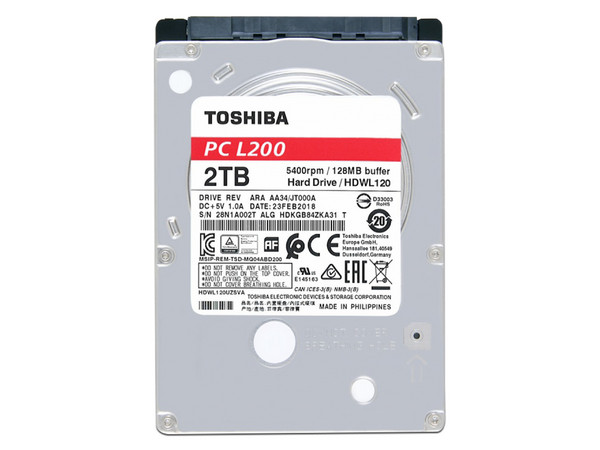 Disco Duro para Laptop de 2TB, 5400 RPM, SATA III(6.0 Gb/s), 2.5".