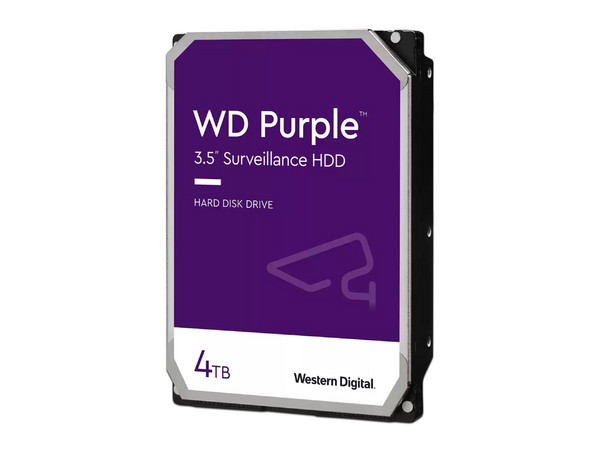Disco Duro para Videovigilancia Western Digital Purple de 4TB, IntelliPower RPM, 256 MB caché, SATA III (6 Gb/s).
