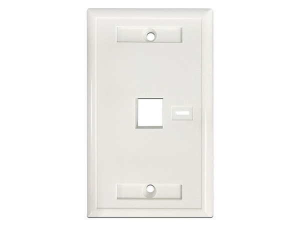 Tapa de Pared Intellinet, 1 Perforación, para Etiqueta. Color Blanco.