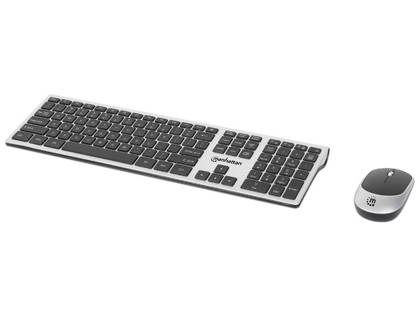 Teclado y Mouse Óptico Inalámbrico 2.4G Manhattan 180788, Combo. Color Negro. - imagen 3