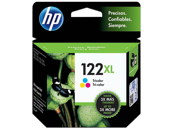 Cartucho de tinta HP 122XL Tricolor Original (CH564HL).