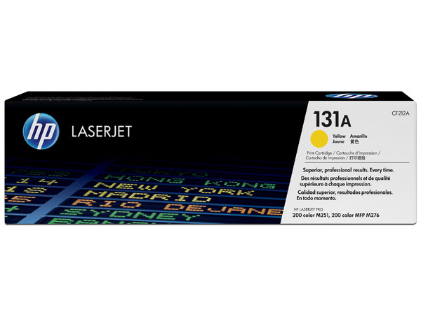 Tóner para impresora HP 131A Amarillo Laserjet Original (CF212A).