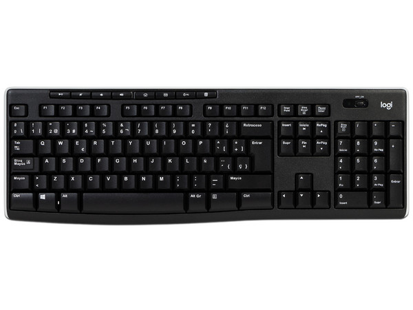 Teclado Inalámbrico Logitech K270 con teclas multimedia, USB. (Versión en Español)