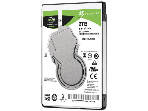 Disco Duro para Laptop Seagate Barracuda de 2 TB, Caché 128MB, 5400 RPM, SATA III (6.0 Gb/s).
