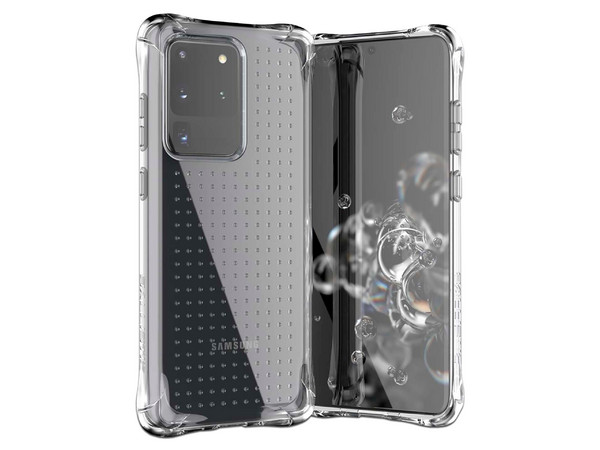 Funda de Uso Rudo Ballistic Jewel para Samsung S20, Color Transparente.