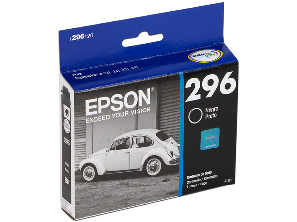Cartucho de Tinta Epson 296 Negro, Modelo: T296120-AL.