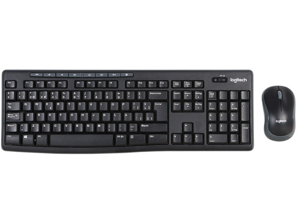 Teclado y Mouse inalámbricos Logitech Wireless Combo MK270, USB. Color Negro. (Versión en Español).