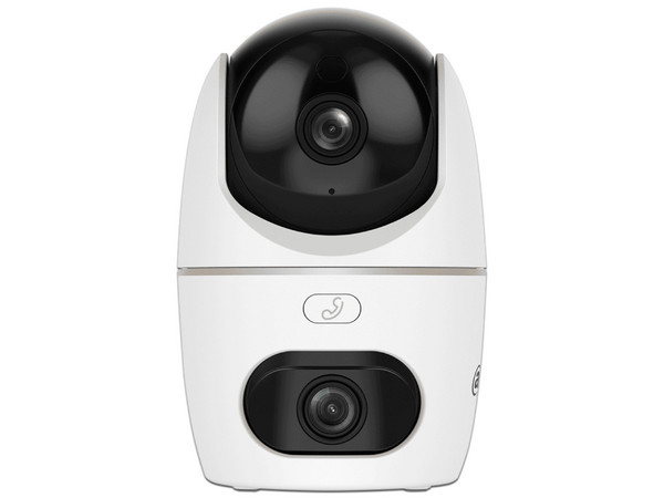 Cámara IP PT Dahua DH-HPT1539DD-STW-5E2-IL de 5MP con Doble lente 3K, IR hasta 30m, Botón de llamada, Alarma de luz y sonido, Bluetooth y Wi-Fi 6.