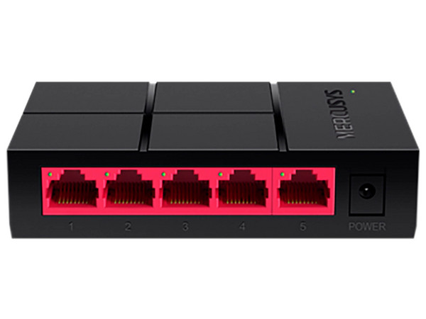 Mini Switch Mercurys MS105G de 5 puertos 10/100/1000 Mbps.
